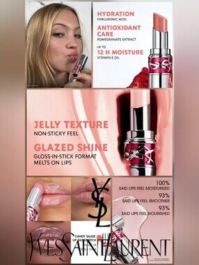 Yves Saint Laurent Pink Jelly Lipstick — Hydrating Glaze Lip Color
